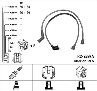 Ignition Cable Kit NGK 9905
