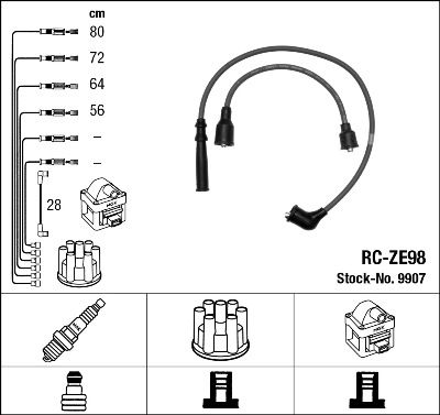 NGK 9907 Ignition Cable Kit