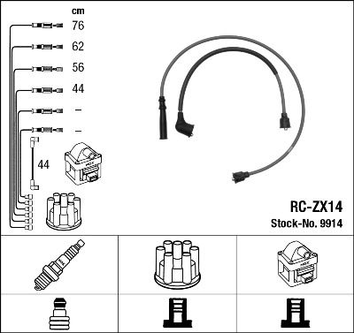NGK 9908 Ignition Cable Kit