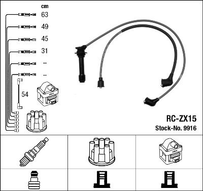 Ignition Cable Kit NGK 9916