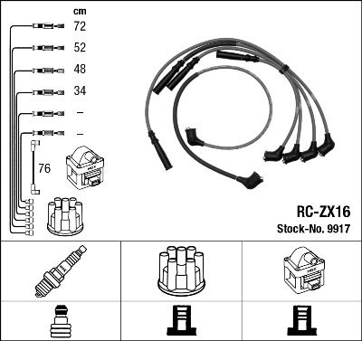 Ignition Cable Kit NGK 9917