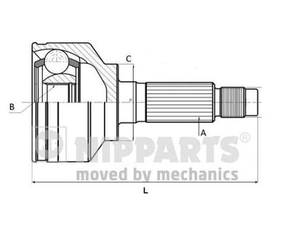 Joint Kit, drive shaft NIPPARTS J2822005