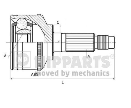 NIPPARTS J2824120 Joint Kit, drive shaft