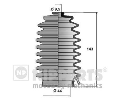 Bellow Kit, steering NIPPARTS J2844002