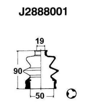 Bellow Kit, drive shaft NIPPARTS J2888001