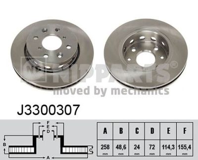 Brake Disc NIPPARTS J3300307
