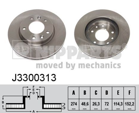 NIPPARTS J3300313 Brake Disc