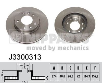 Brake Disc NIPPARTS J3300313