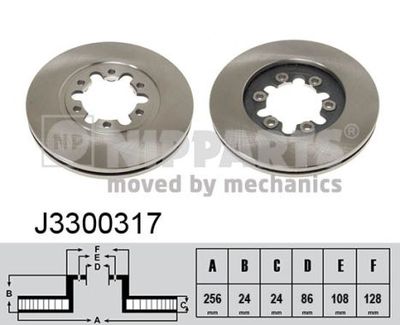 Brake Disc NIPPARTS J3300317