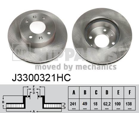 NIPPARTS J3300321HC Brake Disc