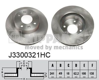 Brake Disc NIPPARTS J3300321HC