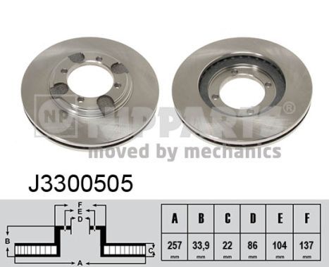 NIPPARTS J3300505 Brake Disc