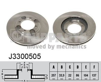 Brake Disc NIPPARTS J3300505