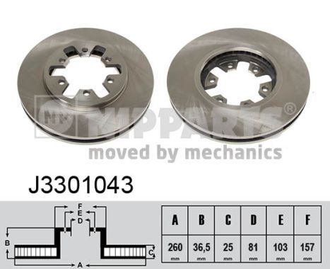 NIPPARTS J3301043 Brake Disc