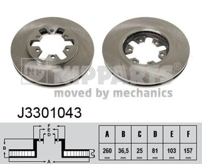 Brake Disc NIPPARTS J3301043