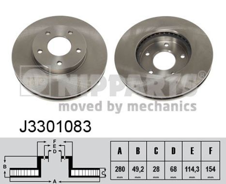 NIPPARTS J3301083 Brake Disc