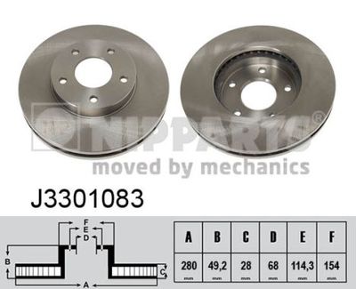 Brake Disc NIPPARTS J3301083