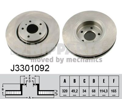 Brake Disc NIPPARTS J3301092