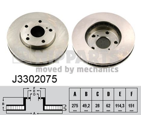 NIPPARTS J3302075 Brake Disc