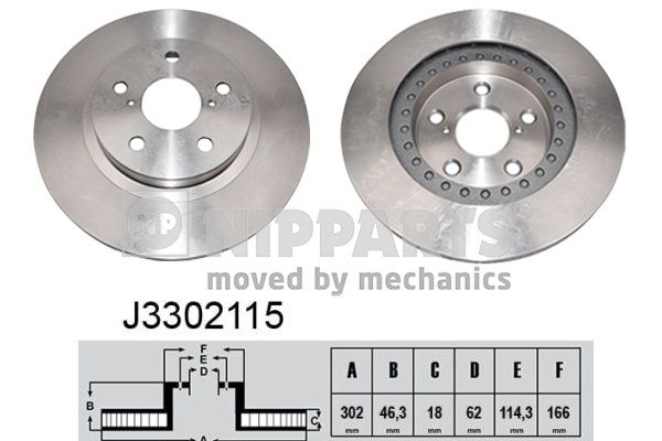 NIPPARTS J3302115 Brake Disc