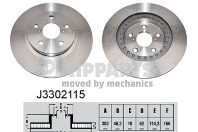 Brake Disc NIPPARTS J3302115