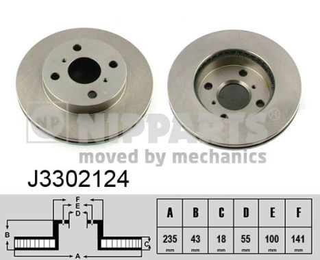 NIPPARTS J3302124 Brake Disc