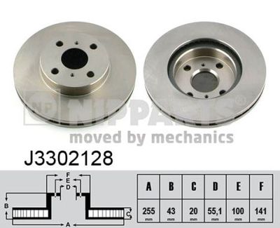 Brake Disc NIPPARTS J3302128