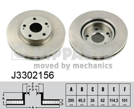 NIPPARTS J3302156 Brake Disc