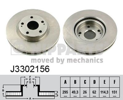 Brake Disc NIPPARTS J3302156