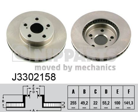 NIPPARTS J3302158 Brake Disc