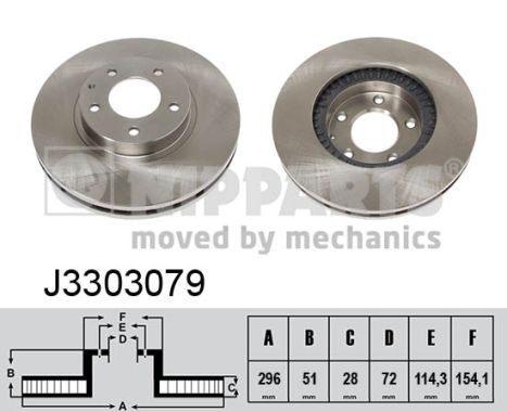 NIPPARTS J3303079 Brake Disc