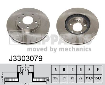 Brake Disc NIPPARTS J3303079