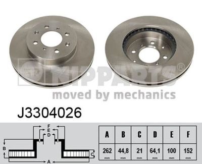 Brake Disc NIPPARTS J3304026