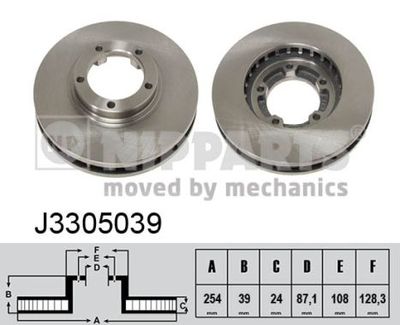 Brake Disc NIPPARTS J3305039