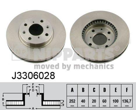 NIPPARTS J3306028 Brake Disc