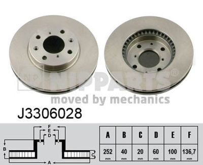 Brake Disc NIPPARTS J3306028