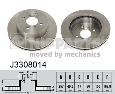 Brake Disc NIPPARTS J3308014