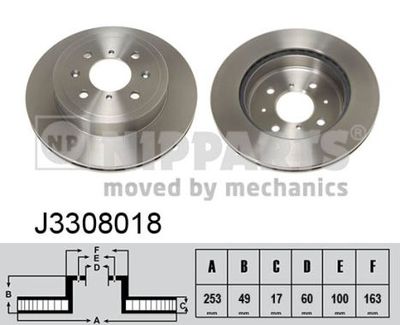 Brake Disc NIPPARTS J3308018