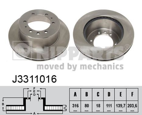 NIPPARTS J3311016 Brake Disc