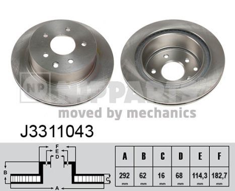 NIPPARTS J3311043 Brake Disc
