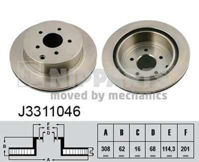 Brake Disc NIPPARTS J3311046
