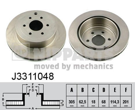 NIPPARTS J3311048 Brake Disc