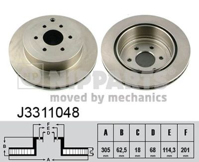Brake Disc NIPPARTS J3311048