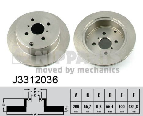 NIPPARTS J3312036 Brake Disc