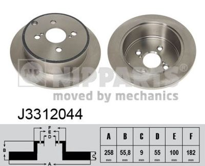 Brake Disc NIPPARTS J3312044