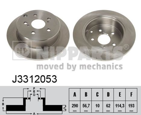 NIPPARTS J3312053 Brake Disc