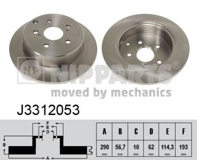 Brake Disc NIPPARTS J3312053