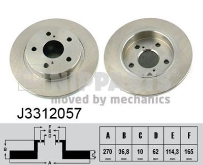 Brake Disc NIPPARTS J3312057