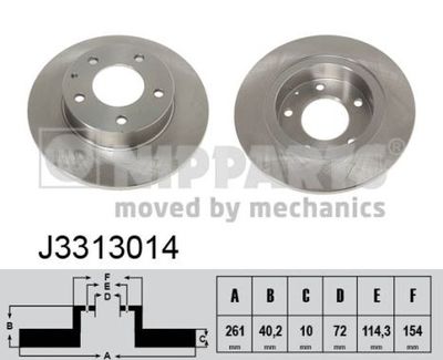 Brake Disc NIPPARTS J3313014