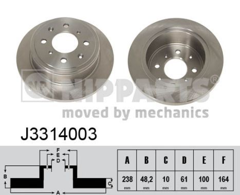 NIPPARTS J3314003 Brake Disc